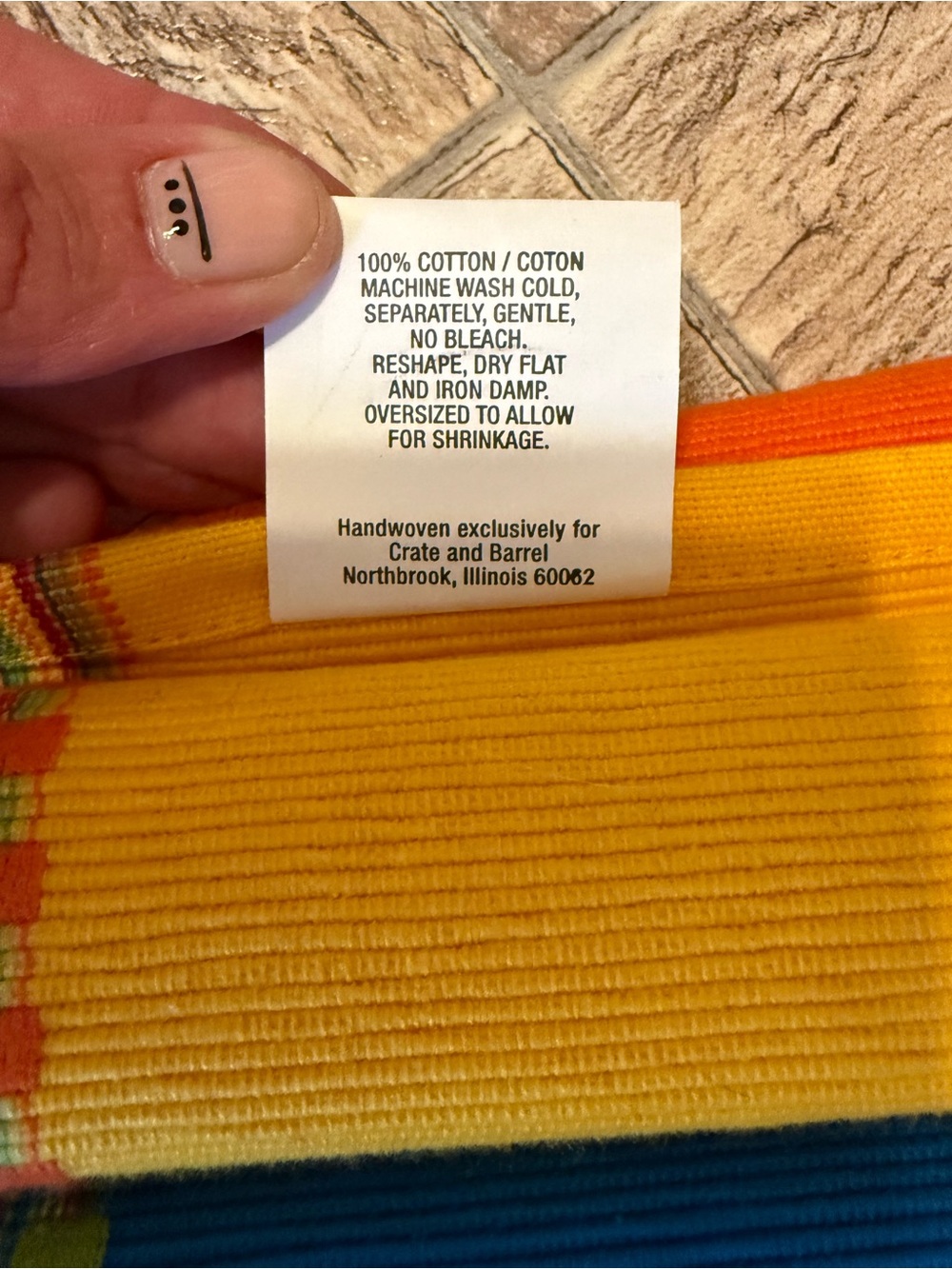 NWT CRATE & BARREL RIBBED COTTON PLACEMENTS (4 PIECES) - Picture 5 of 5